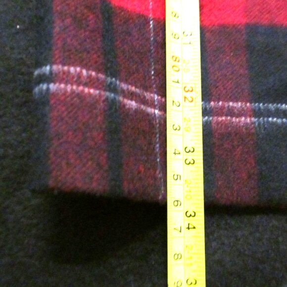 TALBOTS Red Tartan Plaid Wool Midi Pencil Skirt Lined Size 4 - Picture 8 of 11